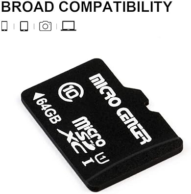 Inland 5-Pack Micro Center 64GB Class 10 MicroSDXC Memory Cards with Adapter - Mobile Device Storage, Full HD Video Recording - 80MB/s UHS-I