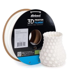 Inland White INLAND PLA 1.75mm Filament - 1kg Spool for FDM 3D Printing