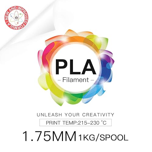 Inland White INLAND PLA 1.75mm Filament - 1kg Spool for FDM 3D Printing