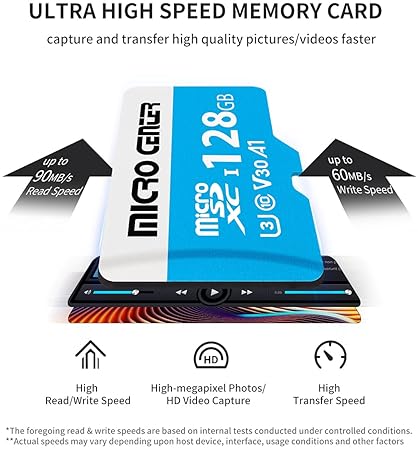 Micro Center 2 Pack 128GB Micro Center microSDXC Cards - Nintendo-Switch Compatible, UHS-I C10 U3 V30, 4K UHD Video, A1 - Up to 90/60 MB/s R/W Speed