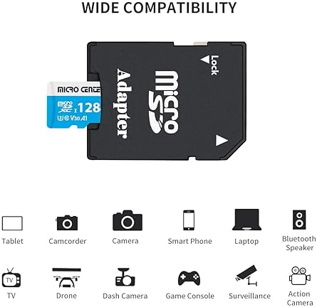 Micro Center 2 Pack 128GB Micro Center microSDXC Cards - Nintendo-Switch Compatible, UHS-I C10 U3 V30, 4K UHD Video, A1 - Up to 90/60 MB/s R/W Speed