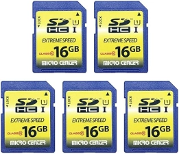 Inland 16GB Class 10 SDHC/SDXC U1 Memory Card (5-Pack) for Trail Cameras - 60MB/s Read, 10MB/s Write - 3-Year Warranty