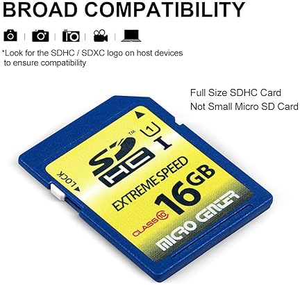 Inland 16GB Class 10 SDHC/SDXC U1 Memory Card (5-Pack) for Trail Cameras - 60MB/s Read, 10MB/s Write - 3-Year Warranty