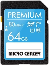 Inland 64GB INLAND Premium SDXC Card, Class 10 UHS-I C10 U3 V30 4K UHD Video - Up to 80/35 MB/s