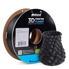 Inland Black PLA 3D Printer Filament 1.75mm +/- 0.03mm Accuracy - 1kg Spool - FDM Printing
