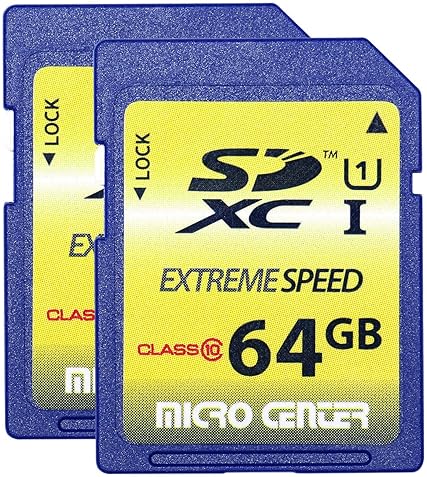 Inland 64GB Class 10 SDXC Memory Cards for Trail Cameras (2 Pack)