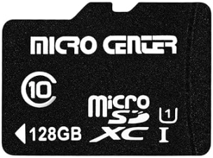Inland Micro Center 128GB Class 10 MicroSDXC Memory Card with Adapter - 80MB/s UHS-I for Mobile Device Storage