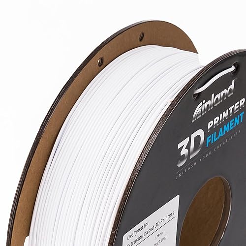 INLAND Micro Center PLA+ 3D Printing Filament 1.75mm - PLA Pro 3D Printer Filament - White - 1kg Spool