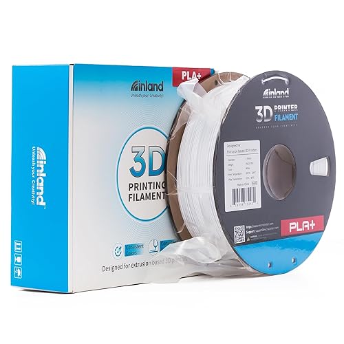 INLAND Micro Center PLA+ 3D Printing Filament 1.75mm - PLA Pro 3D Printer Filament - White - 1kg Spool