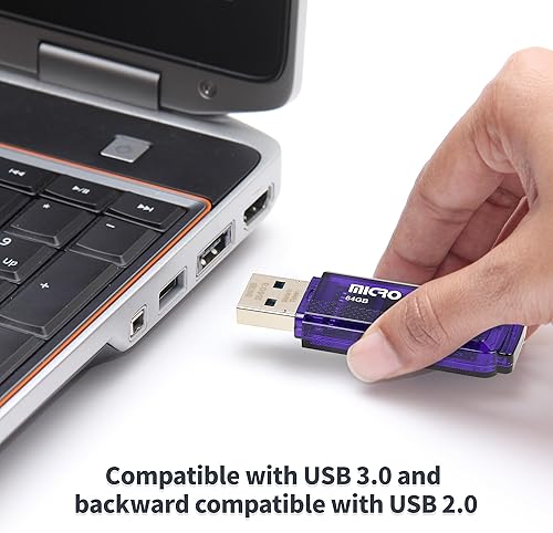 Inland 5-Pack 64GB USB 3.0 Flash Drives for Data Storage - Micro Center SuperSpeed