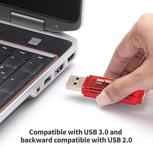 INLAND Micro Center 16GB USB 3.0 Flash Drive 5-Pack - High-Speed Memory Stick for Data Storage