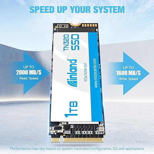 Inland TN320 1TB NVMe M.2 SSD - Up to 2000 MB/s Speed, 3D NAND, for Laptop & Desktop