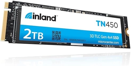 Inland TN450 2TB NVMe M.2 SSD - 5,000 MB/s, 3D NAND, Laptop & Desktop Storage
