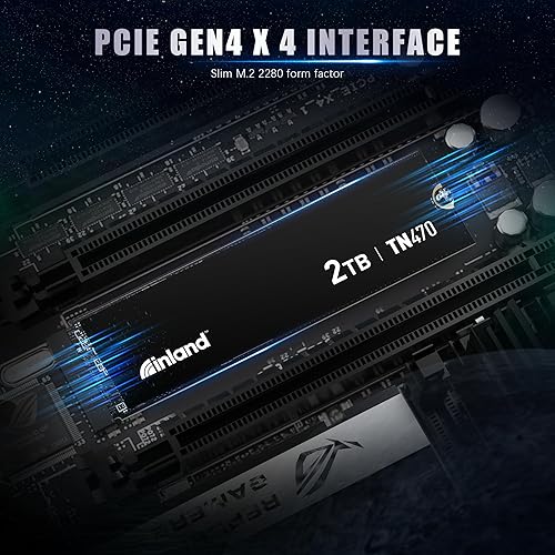 Inland TN470 2TB Gen4 NVMe M.2 SSD for Gaming, Up to 7,200MB/s Speed, Laptop & Desktop Storage