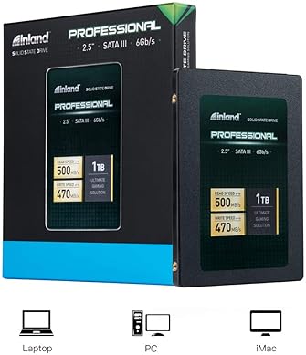 Inland Professional 1TB SSD 3D NAND SATA III Internal Solid State Drive