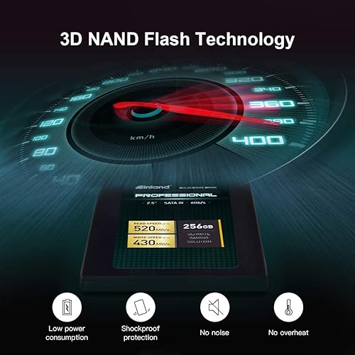 Inland Professional 3-Pack 256GB SSD SATA III 2.5" TLC 3D NAND Solid State Drive