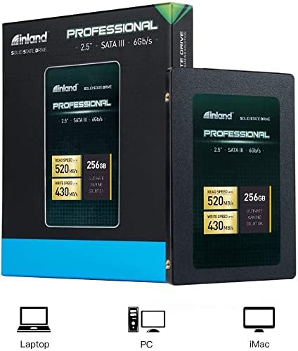 Inland Professional 3-Pack 256GB SSD SATA III 2.5" TLC 3D NAND Solid State Drive