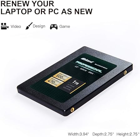 Inland Professional 1TB SSD 3D NAND SATA III Internal Drive (1T)
