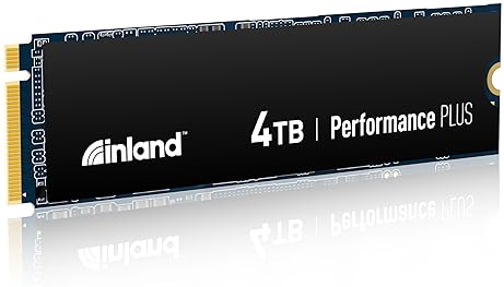 Inland 4TB NVMe Gaming SSD for PS5 - Gen4 PCIe, M.2 2280, Up to 7200MB/s Speed