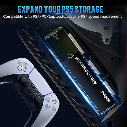 Inland 4TB NVMe Gaming SSD for PS5 - Gen4 PCIe, M.2 2280, Up to 7200MB/s Speed