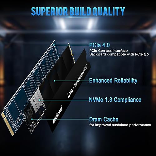 Inland 4TB NVMe Gaming SSD for PS5 - Gen4 PCIe, M.2 2280, Up to 7200MB/s Speed