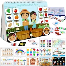 Montessori Busy Book for Kids: Autism Sensory Toys, Toddler Learning Binder - Boys & Girls, Fine Motor Skills