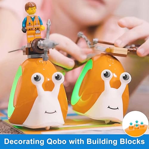 Roboblog Qobo Coding Robot for Kids 3+: Screen-Free Coding Pets with 30 Programming Cards, USB Charging - STEM Learning Activity Toy for Toddlers - Educational Gift for Boys & Girls