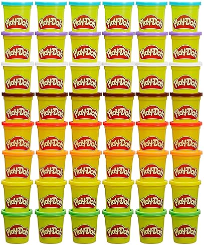 Hasbro Play-Doh 48-Can Bulk Pack, 6 Sets of 8 Colors, 3oz Each, Back to School Gifts, Preschool Toys for Kids