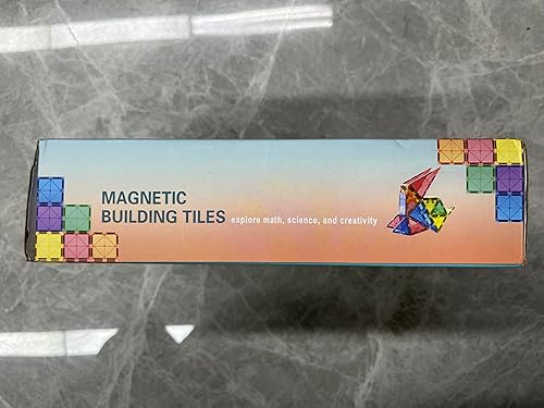Coodoo Magnetic Tiles STEM Toy Set for Toddlers - 40PCS Building Blocks for Creative Learning - Safe Montessori Toy for Boys and Girls 3+