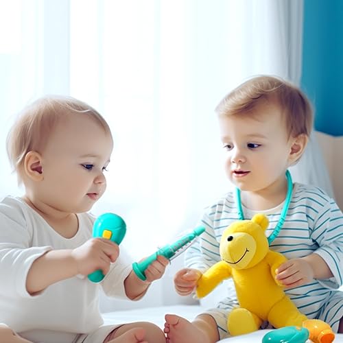 SHANTOU Preschool Doctor Kit with Stethoscope & Carrying Bag - Pretend Play Medical Set for Toddlers 3-5"