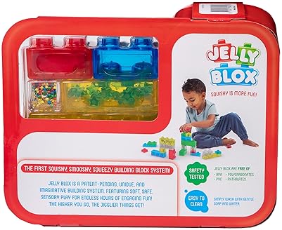 Goliath Jelly Blox Building Kit | 20 Blocks for Toddlers & Preschoolers | Squeeze, Stretch, Squish | Safe & Ouch-Free | Sensory Toy (Ages 2+)