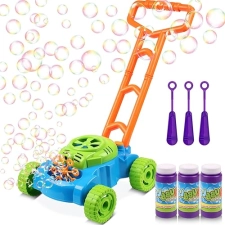 Lydaz Bubble Lawn Mower for Toddlers 1-3 | Outdoor Bubble Blower Machine Toy for Boys | Summer Garden Toy