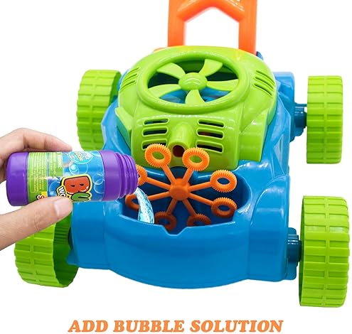 Lydaz Bubble Lawn Mower for Toddlers 1-3 | Outdoor Bubble Blower Machine Toy for Boys | Summer Garden Toy