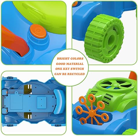 Lydaz Bubble Lawn Mower for Toddlers 1-3 | Outdoor Bubble Blower Machine Toy for Boys | Summer Garden Toy