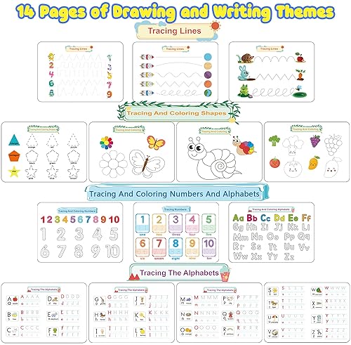 Montessori Toddler Learning Busy Book - Activity Binder for Autism & Tracing.
