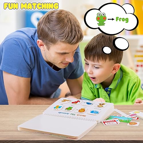 Montessori Toddler Learning Busy Book - Activity Binder for Autism & Tracing.