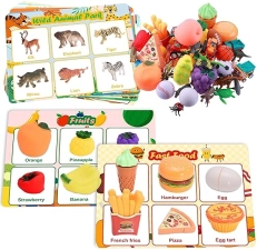 Montessori Sorting Toys Set for Toddlers, Fine Motor Skills Games, Preschool Learning Activities - Ages 2+