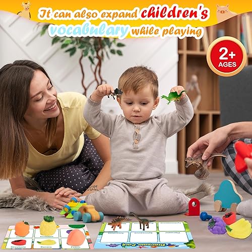 Montessori Sorting Toys Set for Toddlers, Fine Motor Skills Games, Preschool Learning Activities - Ages 2+