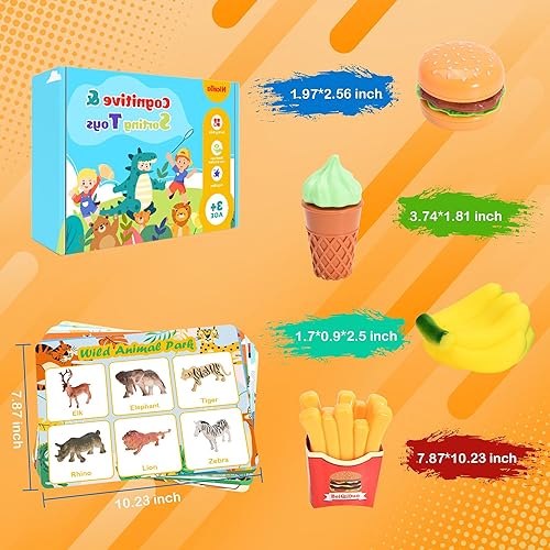 Montessori Sorting Toys Set for Toddlers, Fine Motor Skills Games, Preschool Learning Activities - Ages 2+