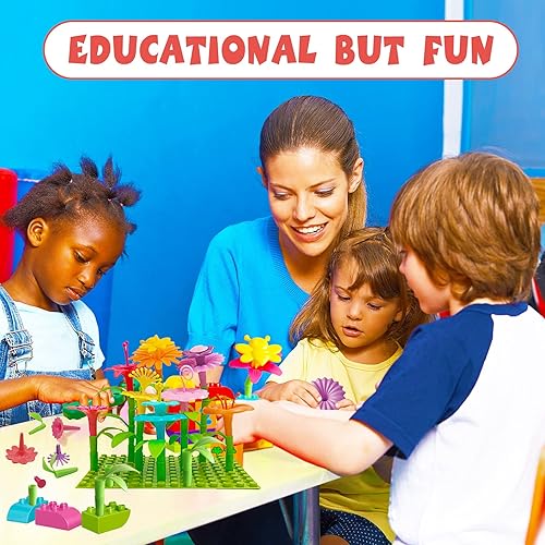 STEM Flower Garden Building Toy Set for Girls 3-6 Years Old - Educational Activity Gift