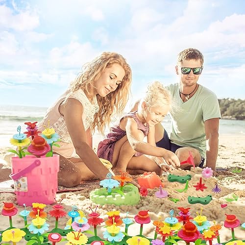 STEM Flower Garden Building Toy Set for Girls 3-6 Years Old - Educational Activity Gift
