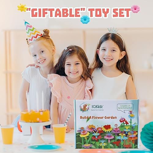 STEM Flower Garden Building Toy Set for Girls 3-6 Years Old - Educational Activity Gift