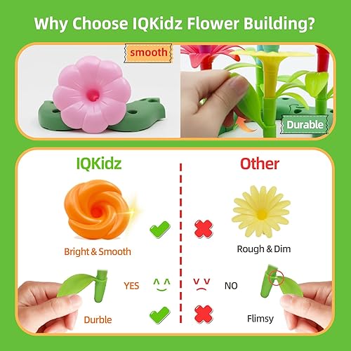 STEM Flower Garden Building Toy Set for Girls 3-6 Years Old - Educational Activity Gift