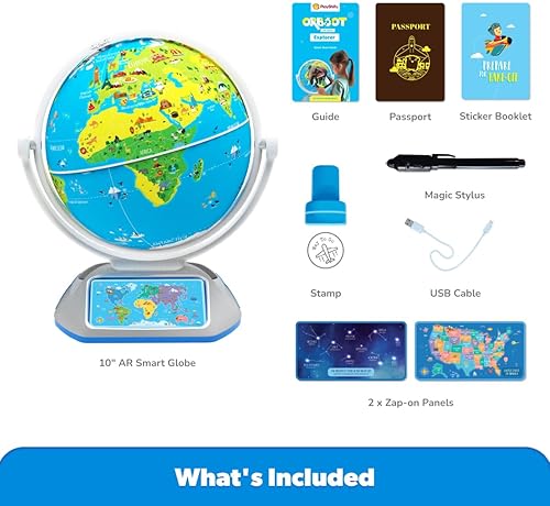 Mobilizar Orboot Earth Explorer AR Globe Toy | Educational Interactive Globe for Kids 4+ | STEM Learning | 1000+ Facts | Constellation Mode | Free App