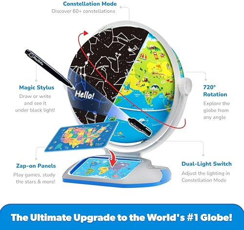 Mobilizar Orboot Earth Explorer AR Globe Toy | Educational Interactive Globe for Kids 4+ | STEM Learning | 1000+ Facts | Constellation Mode | Free App