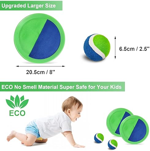 Jalunth Outdoor Ball Catch Game Set - Beach, Backyard, Pool Fun for Kids & Adults | Easter Gift