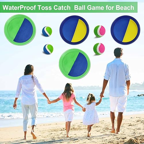 Jalunth Outdoor Ball Catch Game Set - Beach, Backyard, Pool Fun for Kids & Adults | Easter Gift