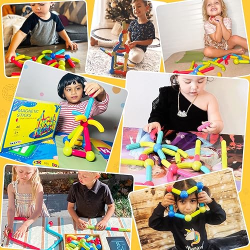 Montessori Magnetic Building Blocks Set for 3-Year-Olds - Educational Toy Gift