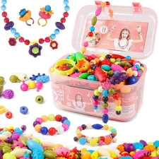 NEXBOX Girls Jewelry Making Kit - Pop Beads Toy Set for Toddlers, Ages 3-6, Birthday Gift Ideas
