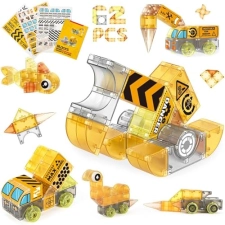 Cossy Magnetic Building Blocks Set with Cars - STEM Educational Toy for Kids